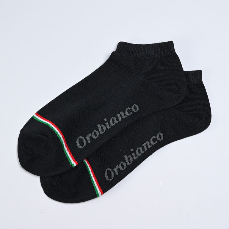 オロビアンコ Orobianco 靴下 くつした アンクルソックス 3足セット メンズ ブラック×ホワイト×ネイビー 6810508【スペシャルラッピング660円(別売り)】