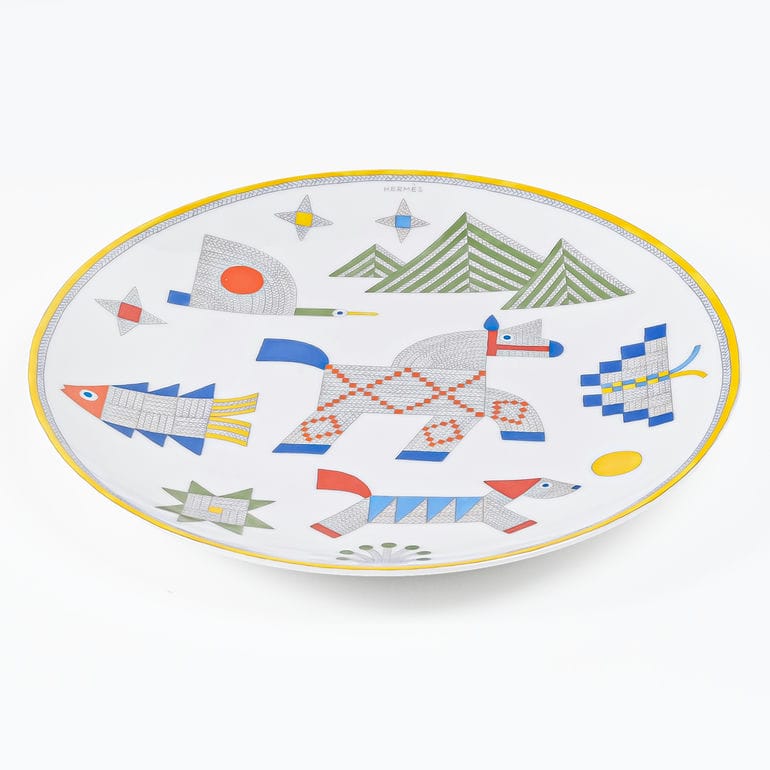 名入れ可有料】エルメス HERMES デザートプレート 21.5cm アニモー