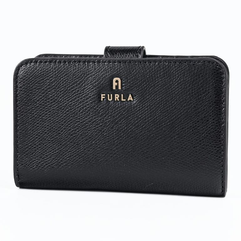 フルラ FURLA 二つ折り財布 小銭入れ付き CAMELIA カメリア Mサイズ コンパクト ウォレット ネロ ブラック WP00314 ARE000 O6000【純正紙袋・リボン付き】<br>【スペシャルラッピング660円(別売り)】