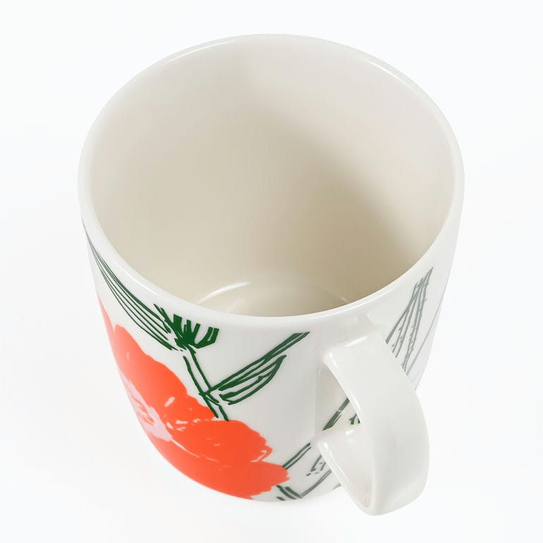 マリメッコ marimekko マグカップ コップ 400ml プータルハクツットゥ ホワイト オレンジ 74070 074070 162 洋食器 テーブルウェア 北欧食器 北欧デザイン<br>【スペシャルラッピング660円(別売り)】
