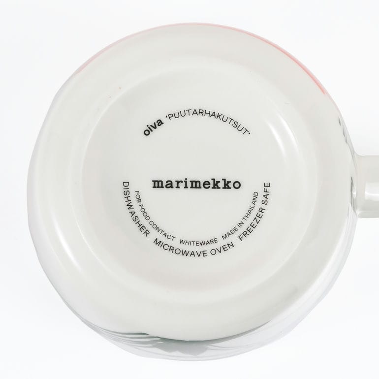 マリメッコ marimekko マグカップ コップ 400ml プータルハクツットゥ ホワイト オレンジ 74070 074070 162 洋食器 テーブルウェア 北欧食器 北欧デザイン<br>【スペシャルラッピング660円(別売り)】