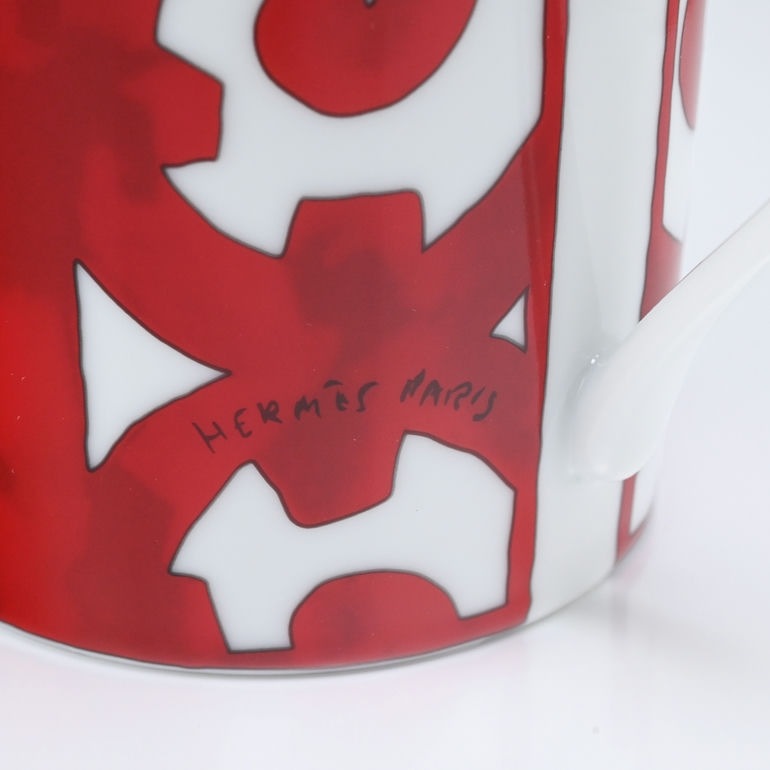 エルメス HERMES ガダルキヴィール レッド 11031P マグカップ シングル
