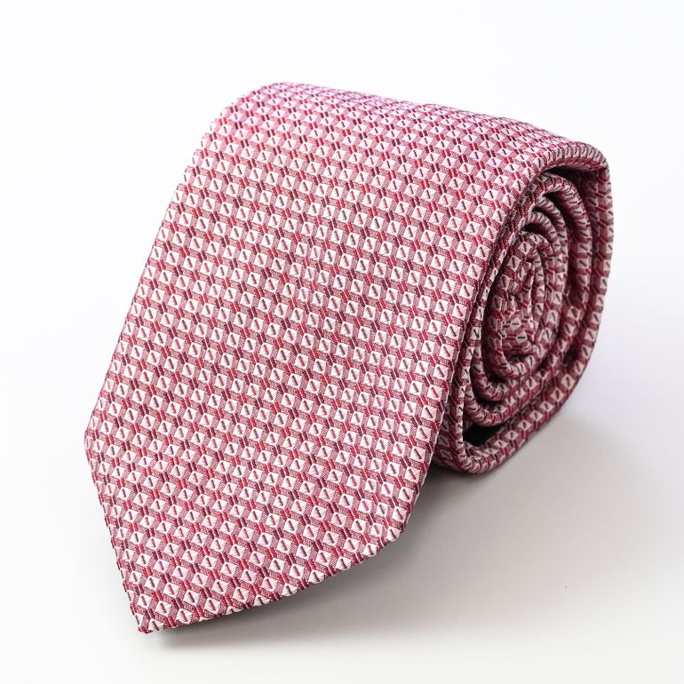 ダンヒル dunhill ネクタイ メンズ ライトピンク 大剣幅8cm シルク100% ジオメトリックテスクチャー 23RPTW1B1680 MADE IN ITALY 刺しゅう名入れ対応<br>【スペシャルラッピング660円(別売り)】