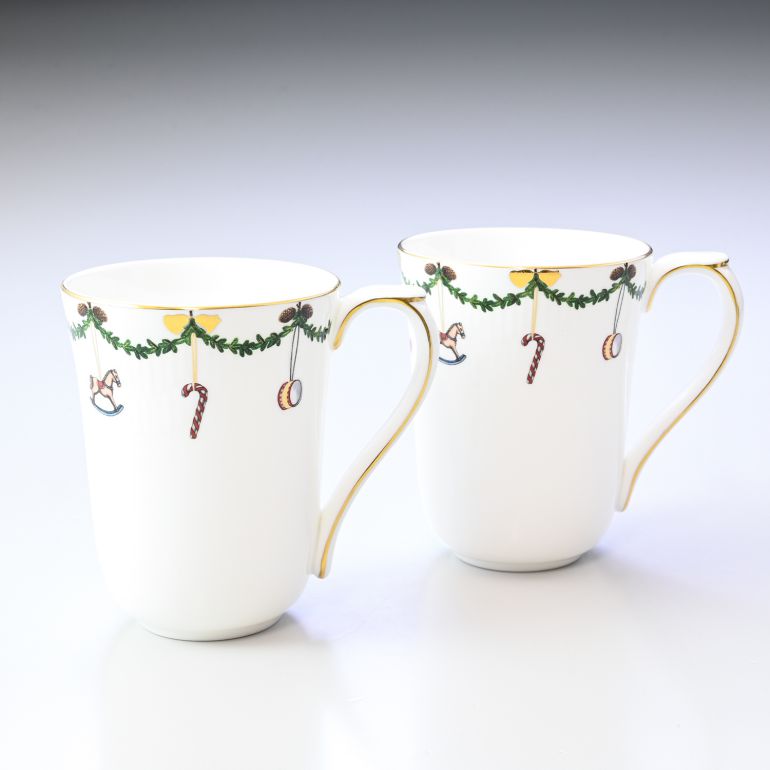 ロイヤルコペンハーゲン ROYAL COPENHAGEN スターフルーテッド マグカップ ペア 330ml 2503497 日本未発売 1017449 北欧食器 洋食器 名入れ可有料 【スペシャルラッピング660円(別売り)】