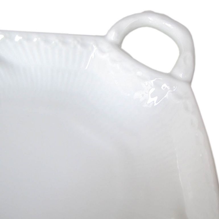 ロイヤルコペンハーゲン ホワイトフルーテッド ハーフレース プレート