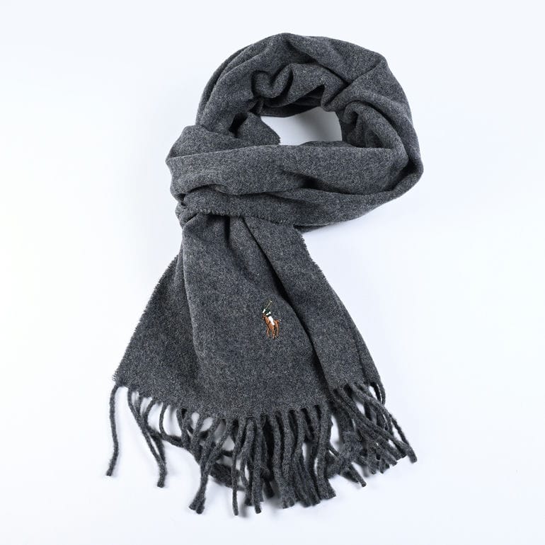 ポロ ラルフローレン POLO RALPH LAUREN マフラー 男女兼用 PC1047 032 バークレイヘザー 刺繍名入れ可有料