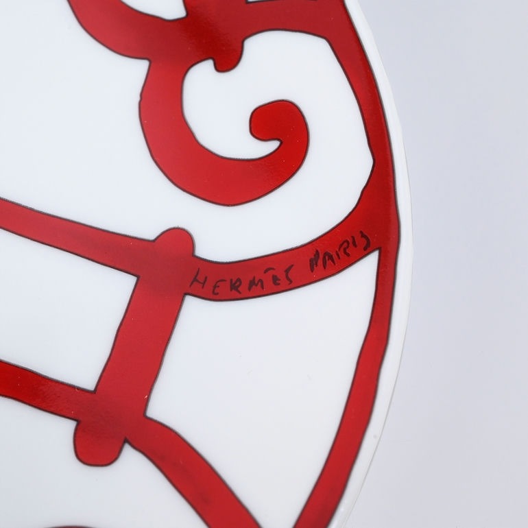 エルメス HERMES ブレッド＆バタープレート 17cm ペア ガダルキヴィール レッド No5 011412P2 小皿 洋食器 名入れ可有料  【スペシャルラッピング660円(別売り)】