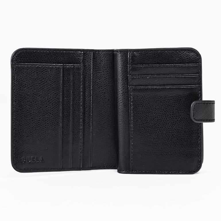 フルラ FURLA 二つ折り財布 小銭入れ付き CAMELIA カメリア Sサイズ コンパクト ウォレット ネロ ブラック WP00315 ARE000 O6000【純正紙袋・リボン付き】<br>【スペシャルラッピング660円(別売り)】