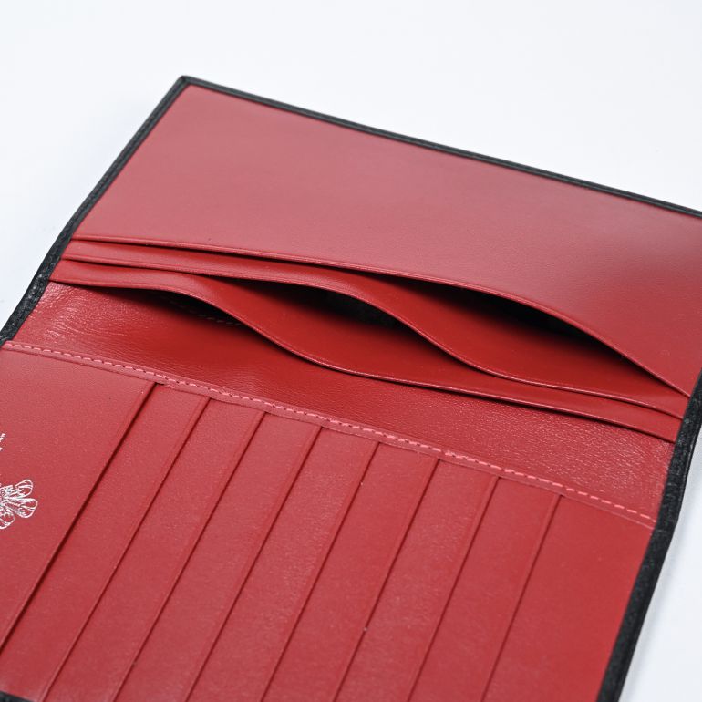 エッティンガー ETTINGER 財布 長札 長財布 小銭入れナシ メンズ ロイヤルコレクション バイカラー ST806AJR RED ブラック×レッド 箔押し名入れ可有料 【スペシャルラッピング660円(別売り)】