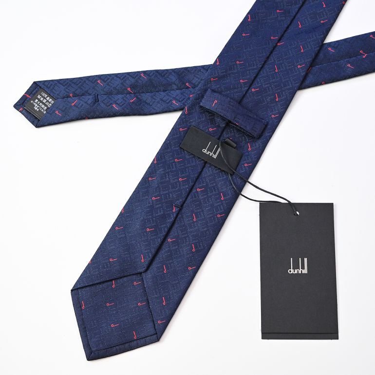 ダンヒル dunhill ネクタイ メンズ インクブルー 大剣幅8cm シルク100% スキャタード D 23RPTW1B7059 MADE IN ITALY 刺しゅう名入れ対応<br>【スペシャルラッピング660円(別売り)】