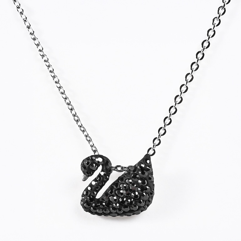 スワロフスキー SWAROVSKI ネックレス Iconic Swan Small アイコニックスワン スモール ペンダント シルバー ブラック 5347330【スペシャルラッピング660円(別売り)】