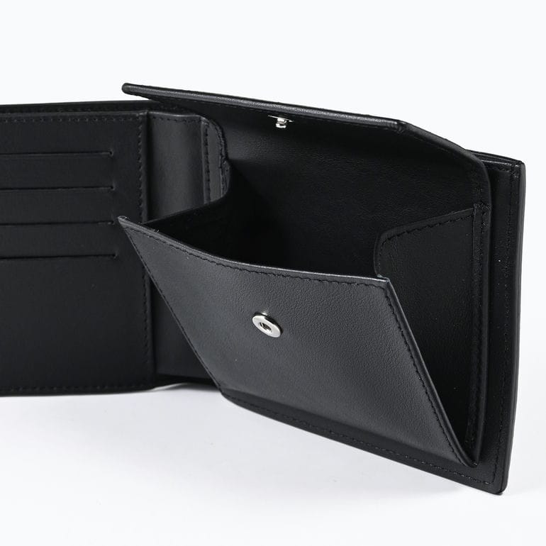 【名入れ可有料】ダンヒル dunhill 二つ折り財布 小銭入れ付 アボリティーズ メタルプレート メンズ ブラック DU19F2932AV001 ウォレット 折財布 英国<br>【スペシャルラッピング660円(別売り)】