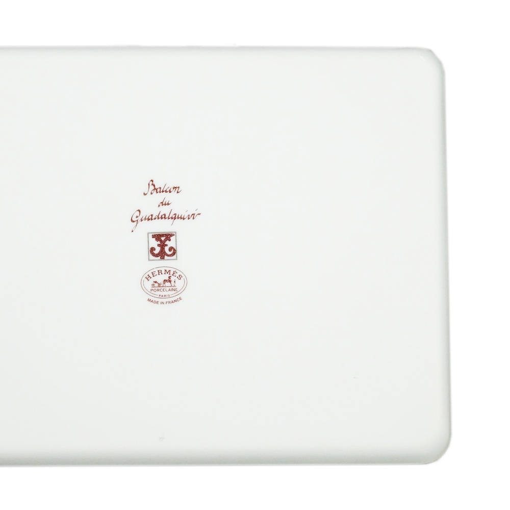 エルメス HERMES スクエアプレート 16cm×12cm 寿司 すしプレート ガダルキヴィール レッド 011089p 小皿 洋食器 名入れ可有料  【スペシャルラッピング660円(別売り)】