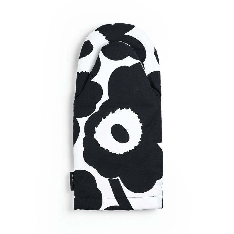 マリメッコ marimekko ミトン 鍋つかみ Pieni Unikko ピエニ ウニッコ ブラック×ホワイト 069807 190 刺しゅう可有料 北欧雑貨 北欧デザイン ネコポス限定 送料無料