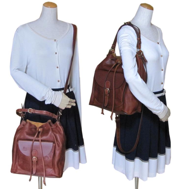 イルビゾンテ IL BISONTE バッグ 2WAY ショルダーバッグ ハンドバッグ セピア ダークブラウン A2577 IL 788 ヴィンテージカウハイドレザー