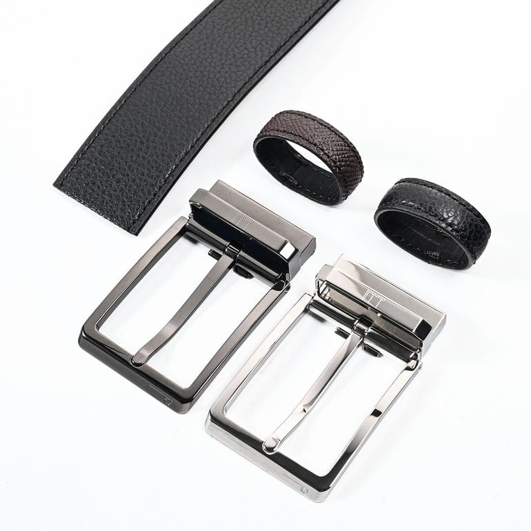 ダンヒル ベルト メンズ dunhill 幅3.5cm ギフトセット 2025SS リバーシブル ブラック チョコレート ストリンガシステム対応 DU24F4T21PI001 英国  <br>【スペシャルラッピング660円(別売り)】