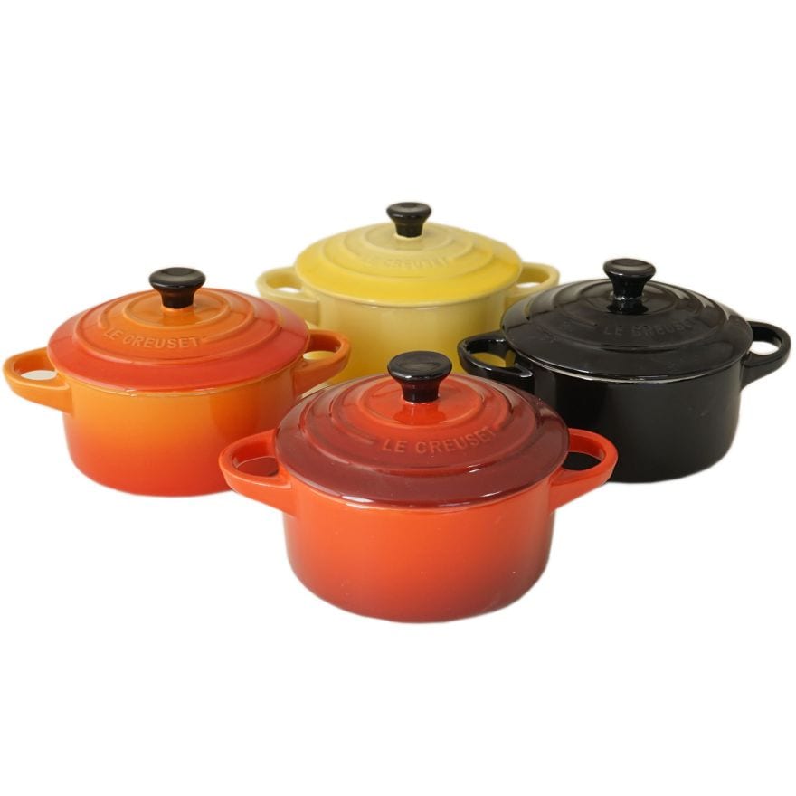 ルクルーゼ ル・クルーゼ ミニ ココット・ロンド 10cm ギフトセット ストーンウェアシリーズ Le Creuset 4色 4個セット. 火と炎(レッド オレンジ イエロー ブラック) 79212105129100 洋食器