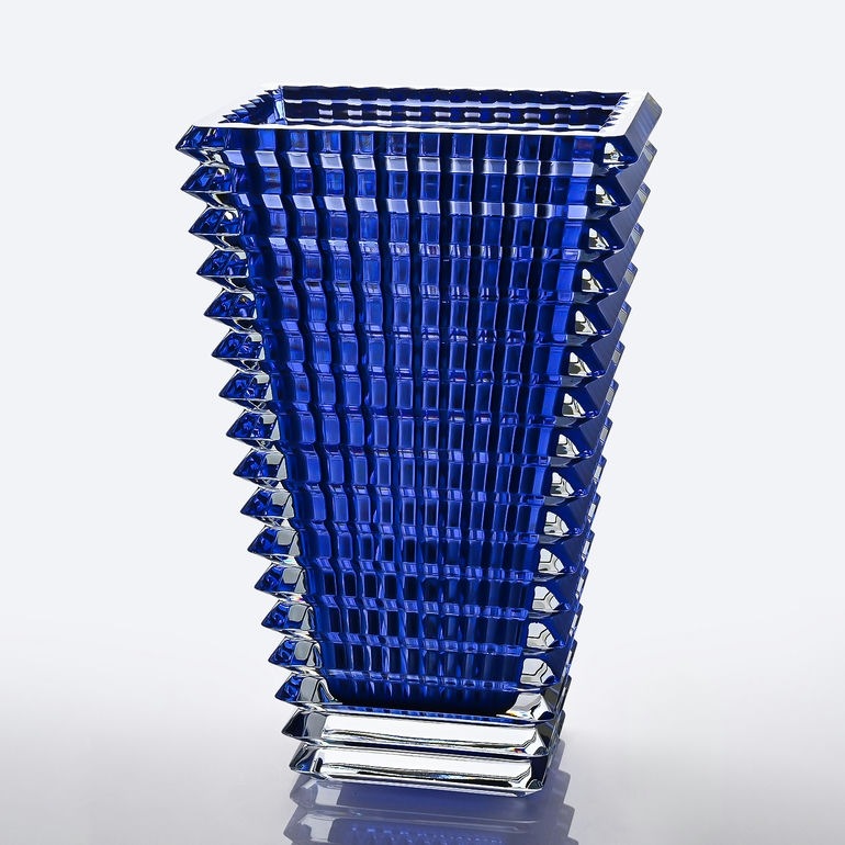 バカラ 名入れ対応 Baccarat ベース 花瓶 アイ EYE スクエア ブルー 30cm 2811106 【熨斗対応】 インテリア オブジェ 置物 洋食器　<br>【スペシャルラッピング1100円(別売り)】