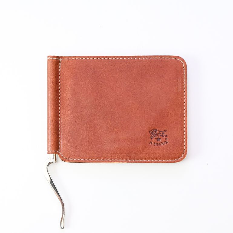 イルビゾンテ IL BISONTE 財布 マネークリップ 札ばさみ メンズ レディース ヴィンテージ カウハイド レザー コニャック SMW076PO0001BW221N(C0963PO 566N) 箔押し名入れ可有料 【スペシャルラッピング660円(別売り)】
