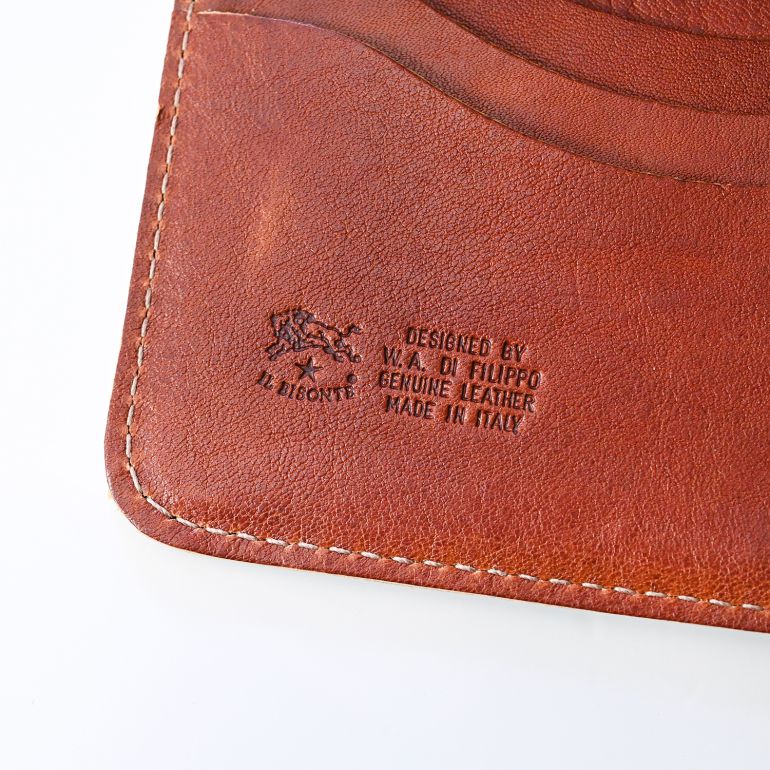 イルビゾンテ IL BISONTE 財布 マネークリップ 札ばさみ メンズ レディース ヴィンテージ カウハイド レザー コニャック SMW076PO0001BW221N(C0963PO 566N) 箔押し名入れ可有料 【スペシャルラッピング660円(別売り)】