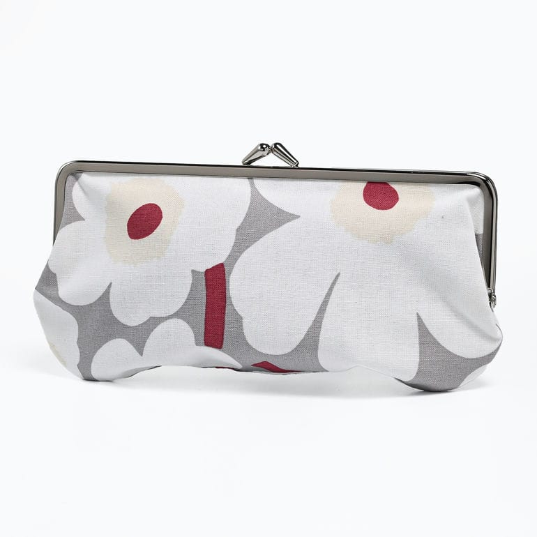 【刺しゅう名入れ可有料】マリメッコ marimekko 小物入れ ポーチ コスメポーチ 化粧ポーチ ペンケース がま口 ミニ ウニッコ シルマラシ グレー 73791 073791 915 北欧雑貨 北欧デザイン