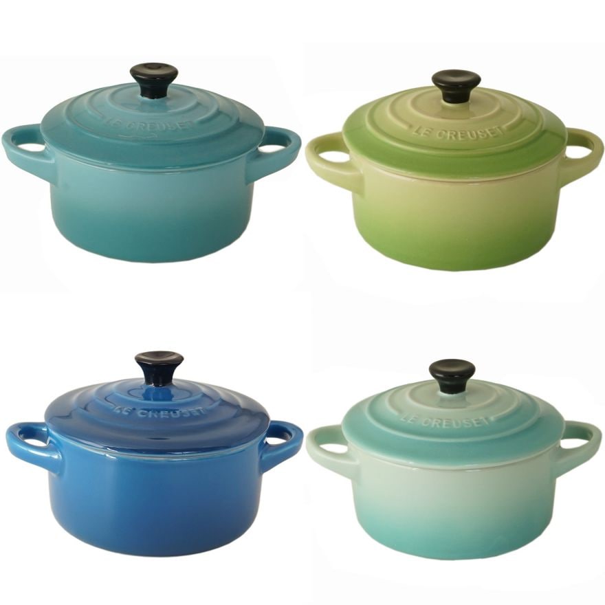 ルクルーゼ ル・クルーゼ ミニ ココット・ロンド 10cm ギフトセット ストーンウェアシリーズ Le Creuset 4色 4個セット シーブリーズ(ブルー) 79212105139100 洋食器【スペシャルラッピング大B対応(別売り)】