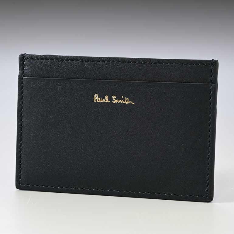 ポールスミス Paul Smith カードケース メンズ 名刺入れ ブラック マルチカラー 4768/BMULTI 79 Made in ITALY 名入れ可有料 【スペシャルラッピングB対応(別売り)】