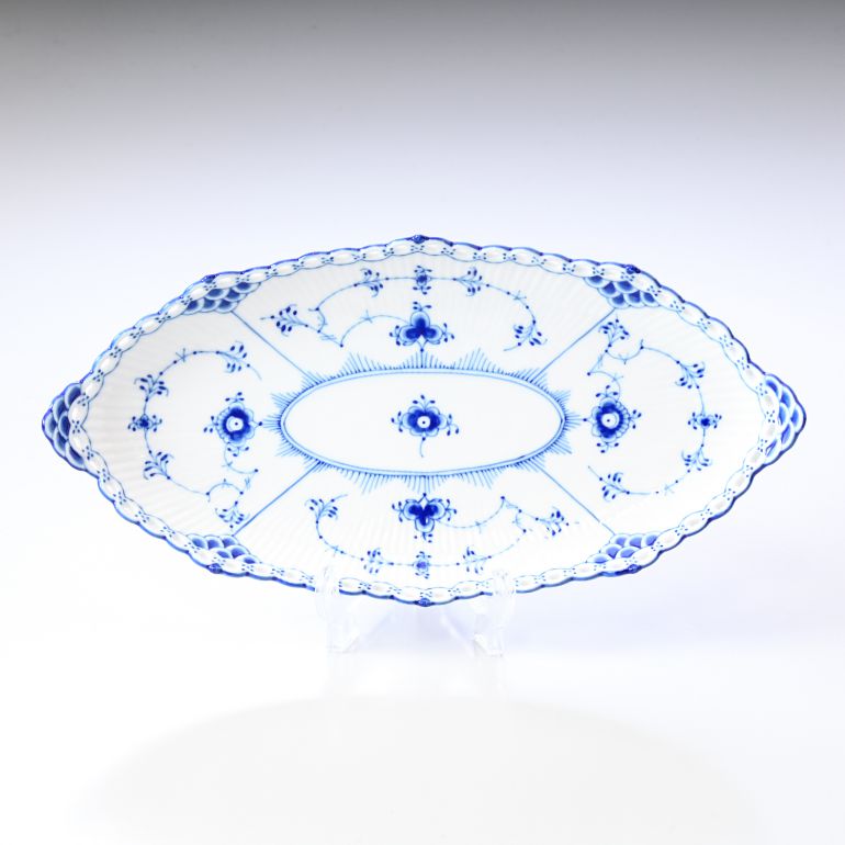 ロイヤルコペンハーゲン ブルーフルーテッド フルレース ピックルディッシュ 25cm 1103349(1050119) 北欧食器 洋食器 【スペシャルラッピング660円(別売り)】