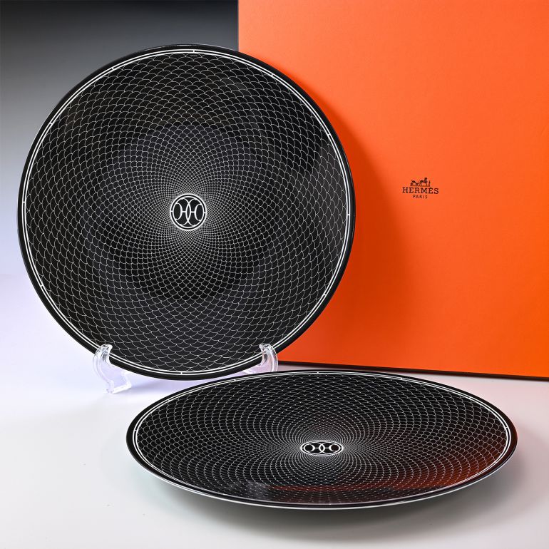 HERMES　エルメス　 H・DECO　Hデコ　プレート　箱付　M　R7599 HERMES エルメス H・DECO Hデコ プレート 箱付 M R7599