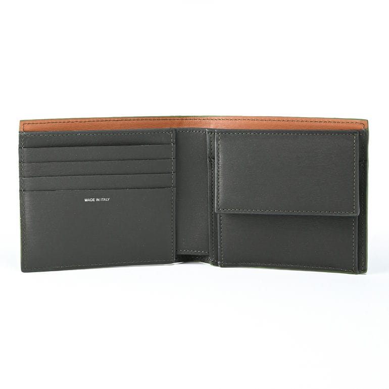 【名入れ可有料】 ポールスミス Paul Smith 二つ折り財布 メンズ グリーン 4833 MSTRGS 30 英国 Made in ITALY ウォレット 折財布 【スペシャルラッピング660円(別売り)】