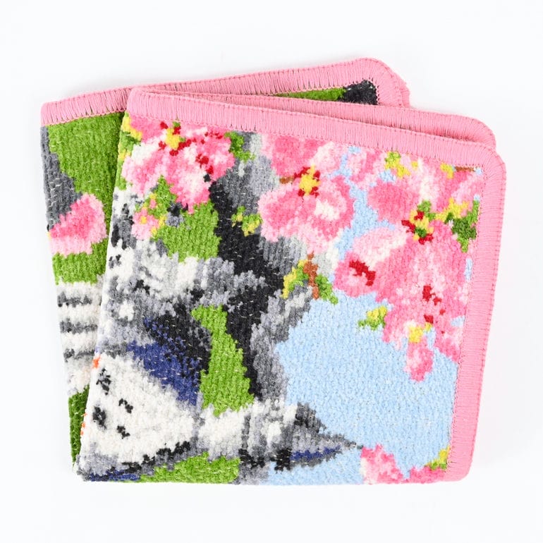 【刺しゅう名入れ可有料】フェイラー FEILER ハンカチ ハンドタオル 25cm レディース ノイシュバンシュタイン城 春 桜 サクラ ピンク ネコポス限定 送料無料<br>【スペシャルラッピング660円(別売り)】