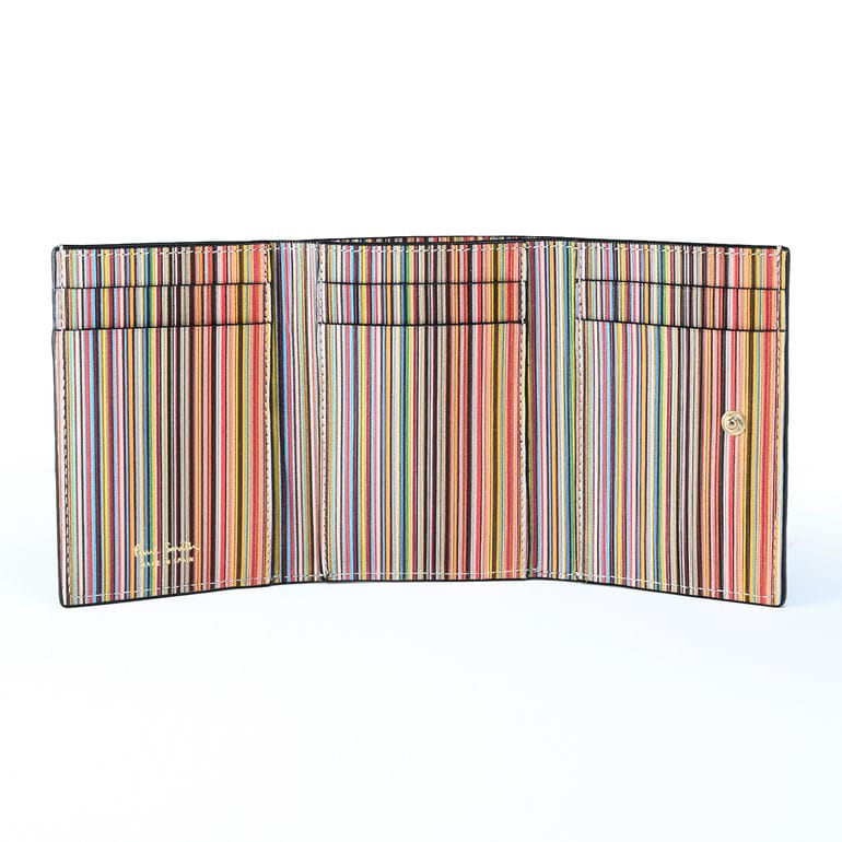【名入れ可有料】 ポールスミス Paul Smith 三つ折り財布 メンズ ブラック 7595 LSIGIN 79 英国 Made in ITALY ウォレット 折財布 【スペシャルラッピング660円(別売り)】