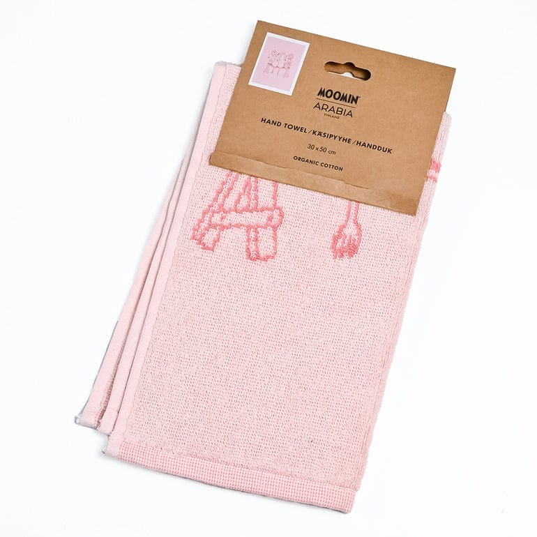 【刺しゅう名入れ可有料】アラビア ARABIA タオル ゲストタオル フェイスタオル 30cm×50cm ムーミン ラブ ピンク 1072618 北欧 雑貨 フィンランド【スペシャルラッピング660円(別売り)】