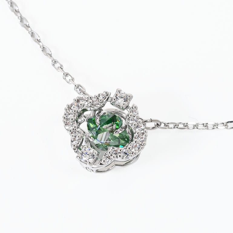 Una Angelic ネックレス, ラウンドカット, ミディアム, ホワイト, 18K 