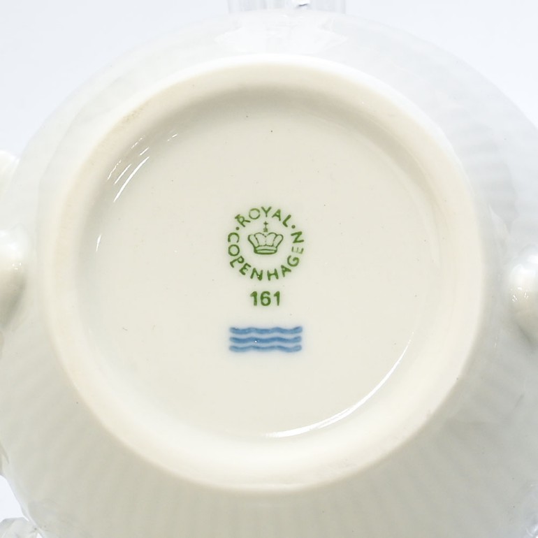 ロイヤルコペンハーゲン ホワイトフルーテッド ハーフレース シュガーボウル 200ml 1128159 日本未発売 1017280 北欧食器 洋食器 【スペシャルラッピング660円(別売り)】