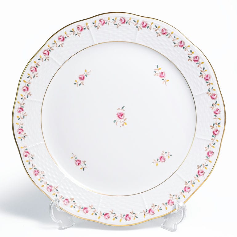 【名入れ可有料】ヘレンド HEREND プレート 25cm 薔薇の花飾り ローズガーランド 皿 手描き 524000 RGS 005240-00-RGS 洋食器 キッチン 陶器 食卓【スペシャルラッピング660円(別売り)】