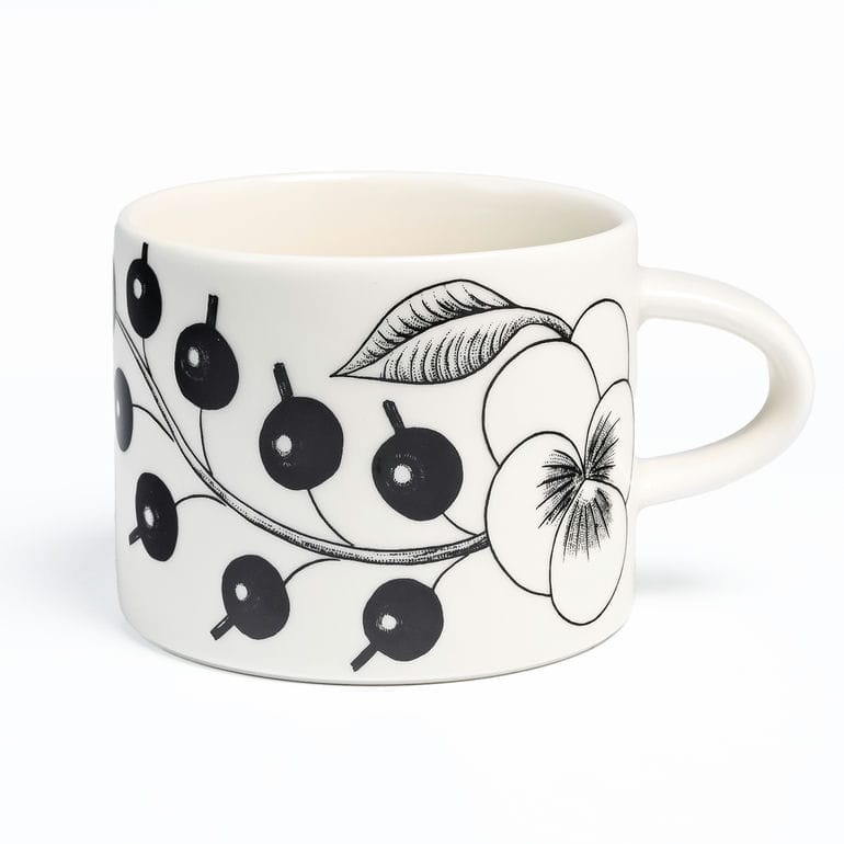 アラビア ARABIA コーヒーカップ&ソーサー 280ml 16.5cm ティーカップ プレート パラティッシ Paratiisi ブラック 1005403 1005404 洋食器 北欧 雑貨 キッチン フィンランド 陶器 カップアンドソーサー 【スペシャルラッピング1100円(別売り)】