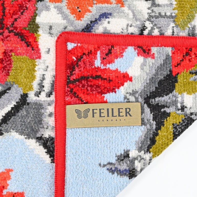 【刺しゅう名入れ可有料】フェイラー FEILER ハンカチ ハンドタオル 25cm レディース ノイシュバンシュタイン城 秋 紅葉 もみじ レッド ネコポス限定 送料無料<br>【スペシャルラッピング660円(別売り)】