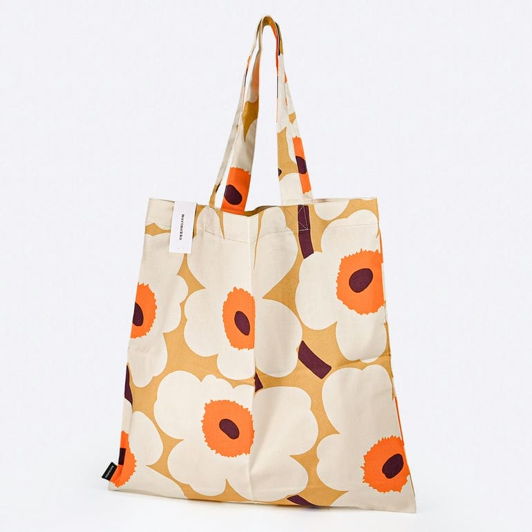 【名入れ可有料】マリメッコ marimekko トートバッグ Pieni Unikko ピエ二 ウニッコ レディース ブラウン 74583 074583 841 北欧 北欧雑貨 北欧デザイン ネコポス限定 送料無料<br>【スペシャルラッピング660円(別売り)】