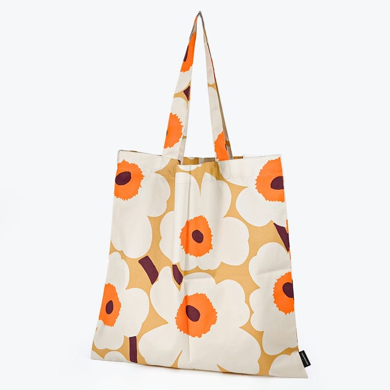 【名入れ可有料】マリメッコ marimekko トートバッグ Pieni Unikko ピエ二 ウニッコ レディース ブラウン 74583 074583 841 北欧 北欧雑貨 北欧デザイン ネコポス限定 送料無料<br>【スペシャルラッピング660円(別売り)】