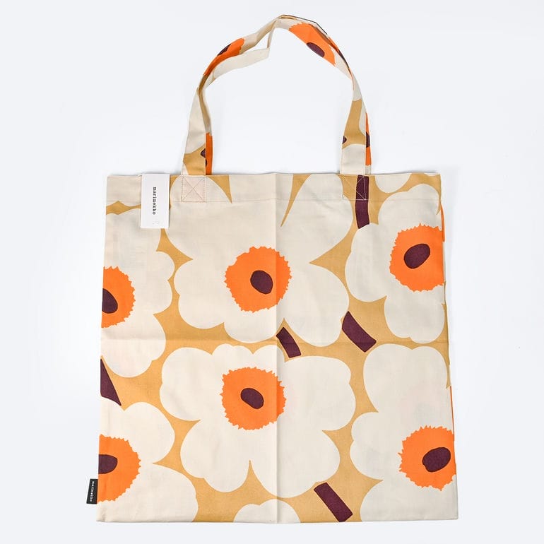 【名入れ可有料】マリメッコ marimekko トートバッグ Pieni Unikko ピエ二 ウニッコ レディース ブラウン 74583 074583 841 北欧 北欧雑貨 北欧デザイン ネコポス限定 送料無料<br>【スペシャルラッピング660円(別売り)】