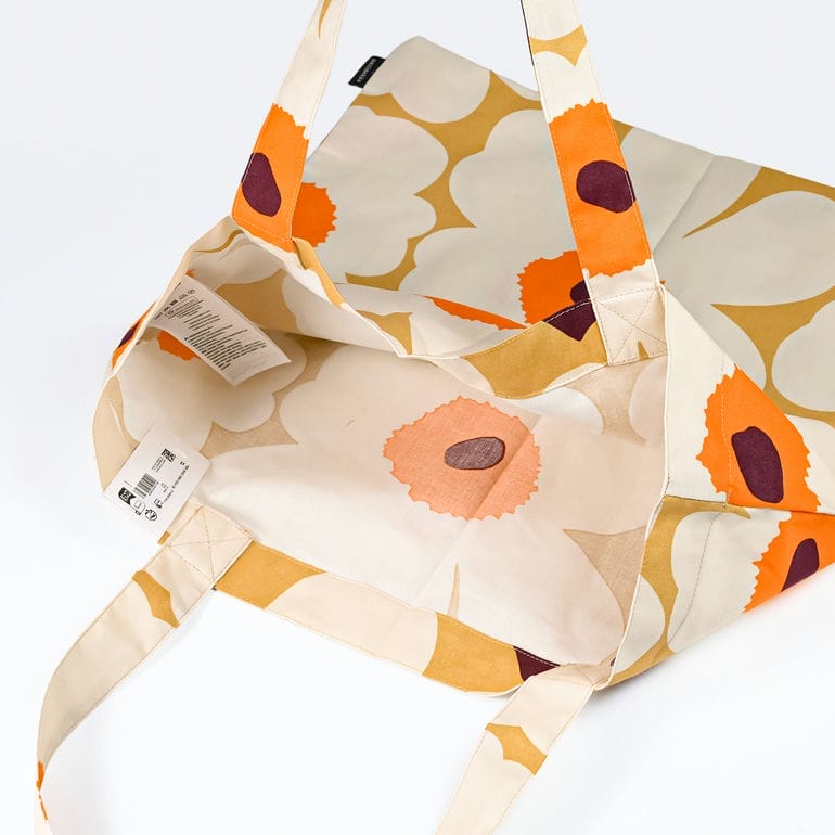 【名入れ可有料】マリメッコ marimekko トートバッグ Pieni Unikko ピエ二 ウニッコ レディース ブラウン 74583 074583 841 北欧 北欧雑貨 北欧デザイン ネコポス限定 送料無料<br>【スペシャルラッピング660円(別売り)】