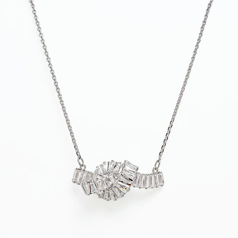 スワロフスキー SWAROVSKI ネックレス Matrix マトリックス ツイスト リボン クリア シルバー 5728553 ジュエリー アクセサリー ペンダント【スペシャルラッピング660円(別売り)】