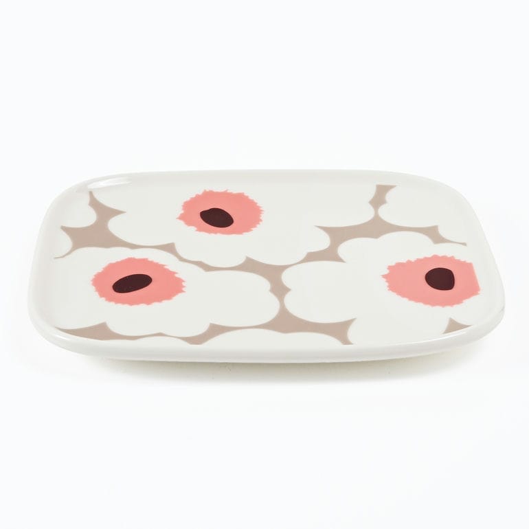 マリメッコ marimekko プレート スクエア ウニッコ クレイ ホワイト