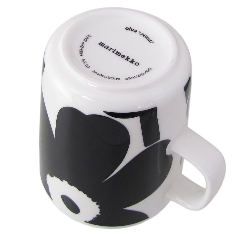 マリメッコ marimekko マグカップ コップ 250ml 食器 UNIKKO ウニッコ ブラック×ホワイト 070741 190 名入れ可有料 北欧食器 洋食器【スペシャルラッピングB対応(別売り)】