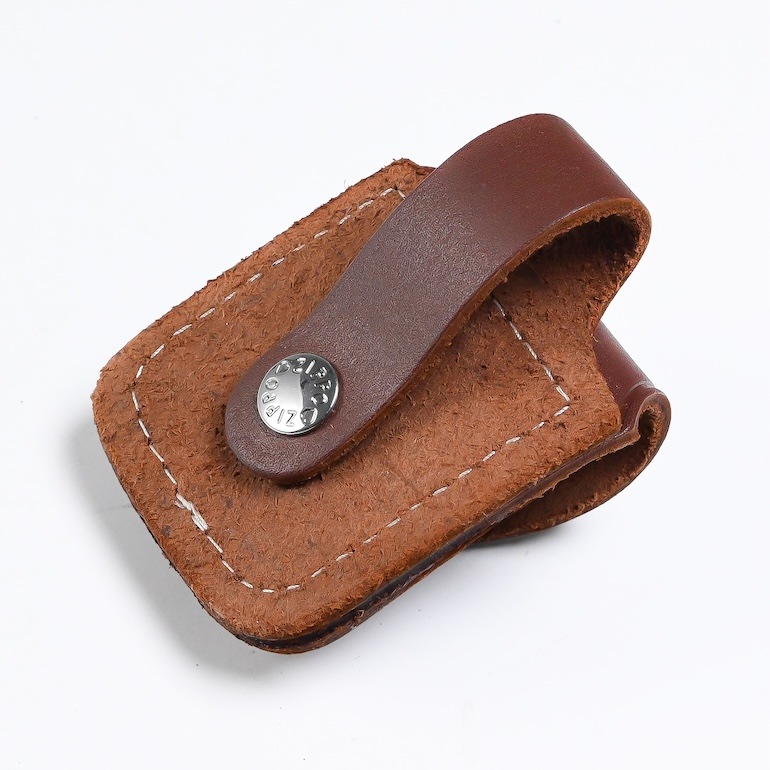 ジッポケース 専用ケース 革ポーチ ボタン留め ZIPPO純正 アクセサリ