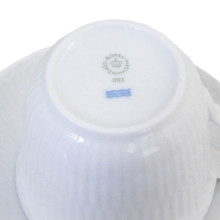 ロイヤルコペンハーゲン ホワイトフルーテッド ハーフレース ティー