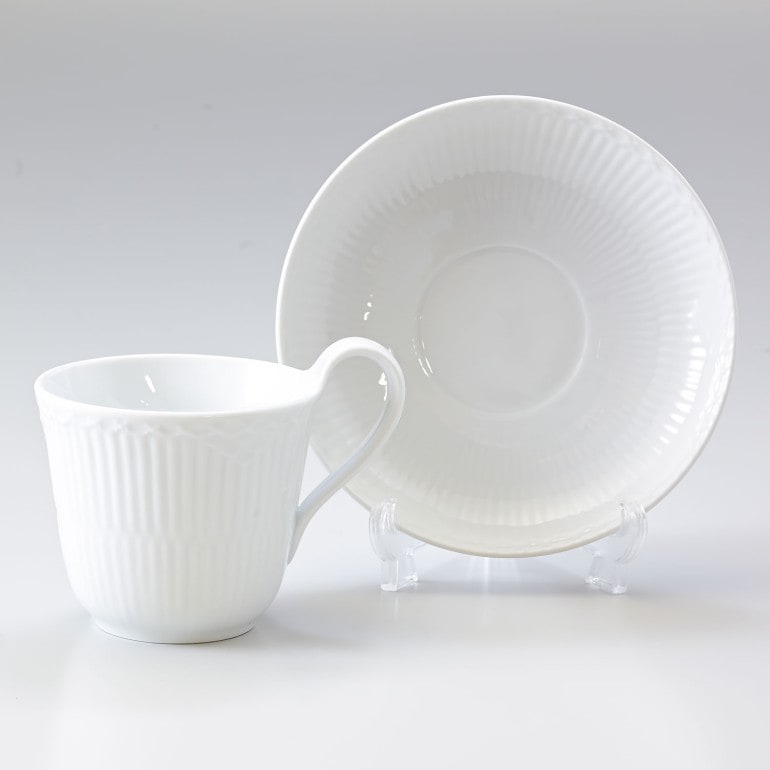 ロイヤルコペンハーゲン ホワイトフルーテッド ハーフレース ティー