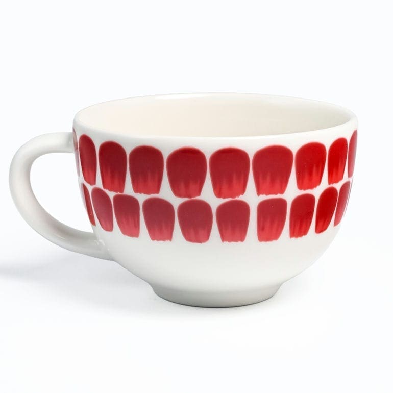アラビア ARABIA ティーカップ&ソーサー 260ml 17cm プレート 24h トゥオキオ Tuokio レッド 1073609 洋食器 北欧 雑貨 キッチン フィンランド 陶器 カップアンドソーサー 【スペシャルラッピング1100円(別売り)】