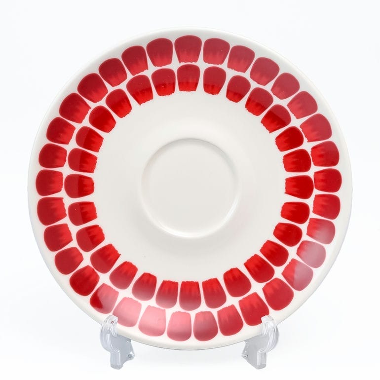 アラビア ARABIA ティーカップ&ソーサー 260ml 17cm プレート 24h トゥオキオ Tuokio レッド 1073609 洋食器 北欧 雑貨 キッチン フィンランド 陶器 カップアンドソーサー 【スペシャルラッピング1100円(別売り)】